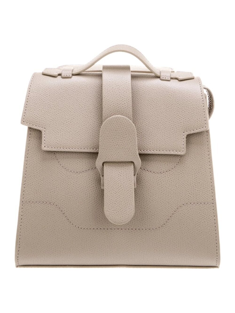 Senreve Alumna Convertible Leather Bag Backpack in Pebbled Sand